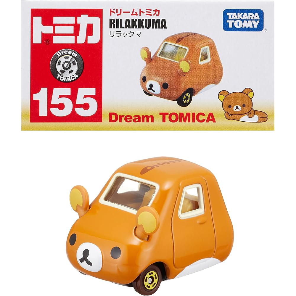 Tomica No.155 Rilakkuma Die-Cast Toy Vehicle with Detailed Design and Collectible Features