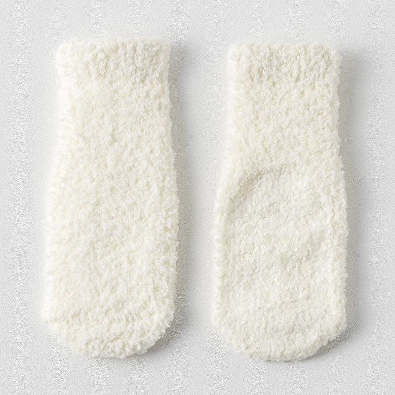 Thickened Coral Fleece Mid-Calf Socks for Newborns (0-12 Months) - Warm & Cozy for Spring, Autumn, Winter