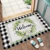 Welcome Doormat Vibrant Floral Pattern Non-Slip Rug for Indoor Outdoor High Traffic Areas Perfect for Valentine'S Day Spring Mat