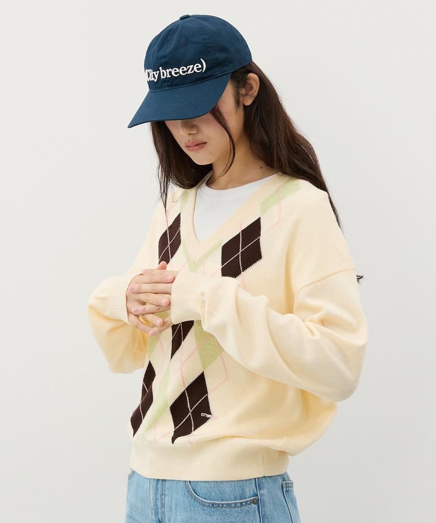 CITYBREEZE Mute Logo Embroidered Wide Ball Cap_Navy