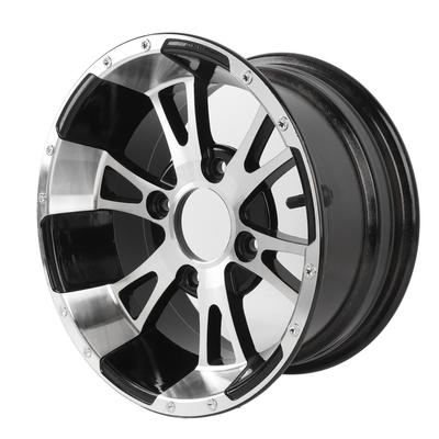 12 Zoll 25X8 12 26 9 12 Radfelge Aluminiumlegierung 4 Löcher Starke Tragfähigkeit Langlebig für ATV Go-Kart Golfwagen