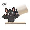 Spooky Bathroom Tissue Storage 2Pcs Halloween Paper Towel Holder, Cartoon Animal Tabletop Roll Dispenser, Wooden Desktop Dispenser Stand for