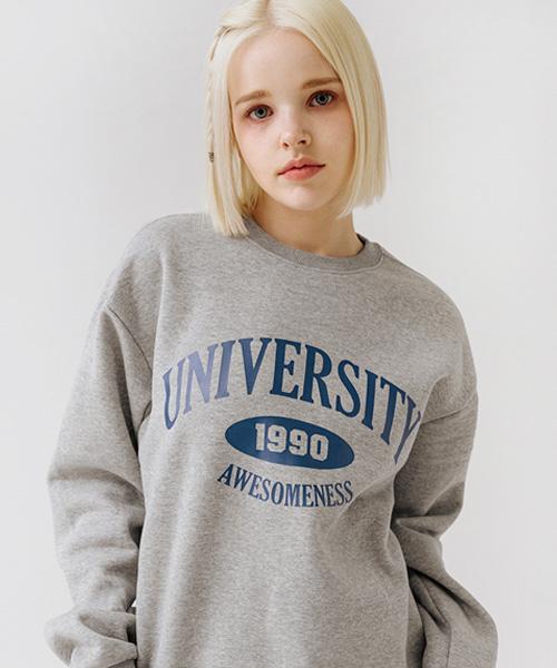RANDOMOFF 1990University Sweatshirt [Gray]