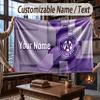 Custom Name Flannel Throw Blanket Austria Wien FC Pattern Warm Home Decoration