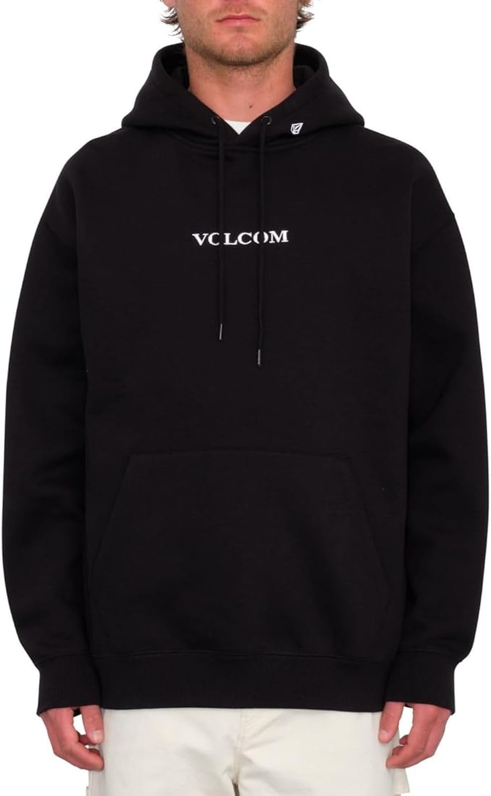 

Volcom Stone Po Fleece Sweatshirt Black Men s (Brand Logo) A4132419, Winter, чёрный