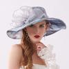 Lace Flower Big Eaves Sun Protection Sun Hat Women'S Summer Seaside Sun Hat Foldable Mesh Hat