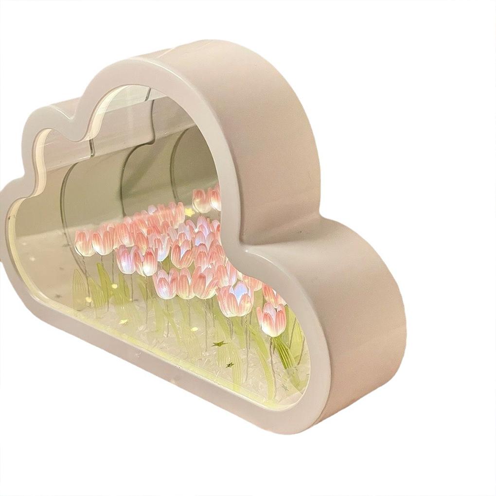Creative Handmade Gift DIY Cloud Fortulip LED Night Light ForTulip Cloud Flower Sea Night View Lamp
