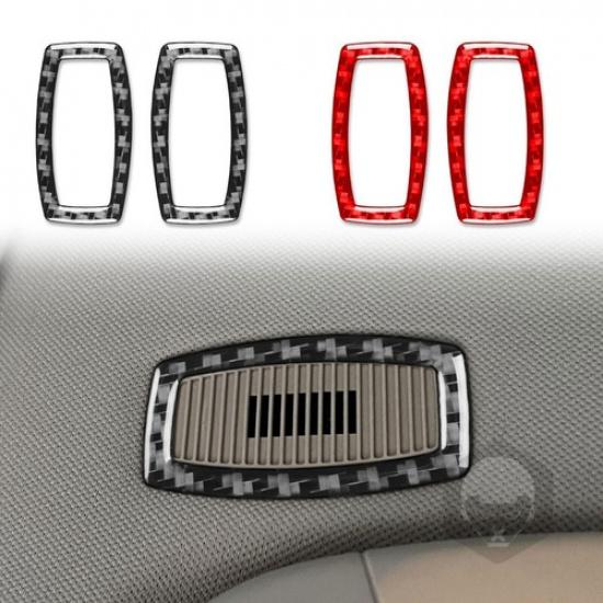 Carbon Fiber Front Roof Air Vent Outlet Frame Sticker For BMW 7 Series F01 09-14