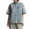 Adidas Originals Essentials Denim Shirt Short Sleeve Fashion Simple Trendy Versatile Women Tops JY2871