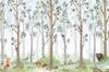 Children's Photo Wallpaper Forest, Trees, Small Forest Animals M017 200x135