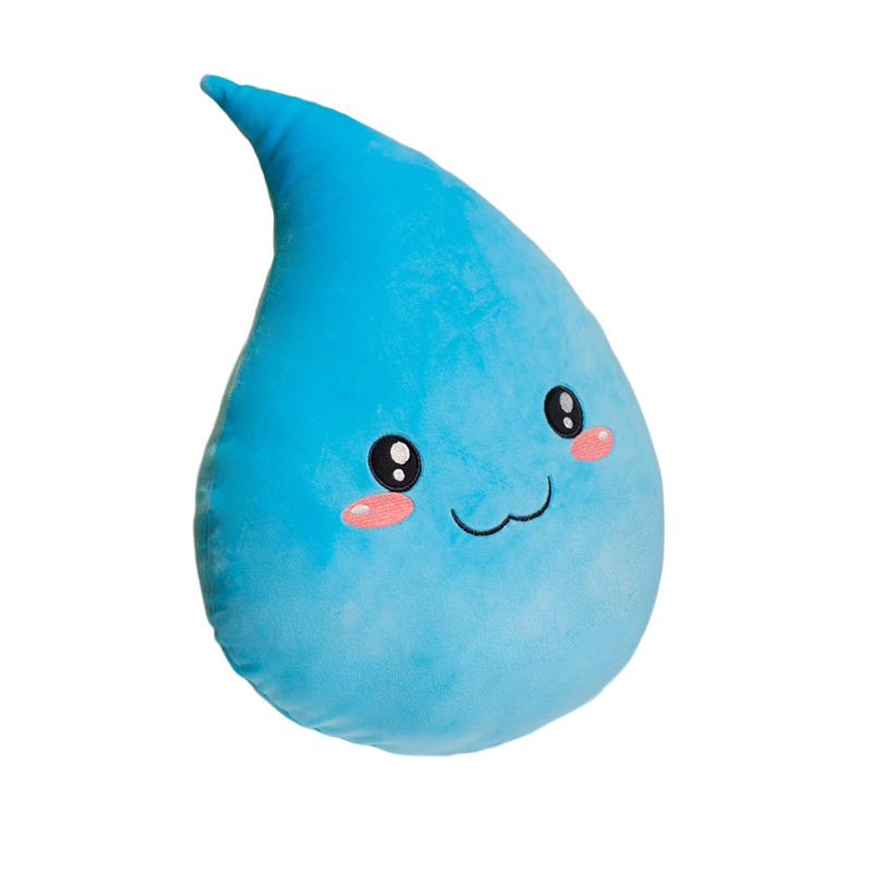 25~55cm Kawaii Wassertropfen Mond Plüschkissen Gefülltes Lachendes Schüchternes Gesicht Dekoration Plüschtier Nackenstütze Für Kinderbett Sofa Stuhl 25cm
