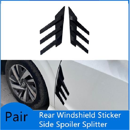 Car Side Spoiler Splitter Trim Triangle Louver Window Sunshade Windshield Decal