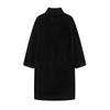 European-American Style Women's Winter Fleece Long Coat with Stand-Up Collar - Versatile, Warm Outerwear