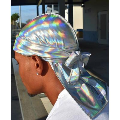 Unisex Silk Satin Durags Bandanas Turban Hat Longtail Pirate Long Ribbon Durag Biker Headwear Headband Hair Accessories