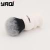 Yaqi 30mm Large Size Knot White Resin Handle Synthetic Hair Tuxedo Knot Men Shaving Brush Travel Shaving Brush Wet Shaving Brush