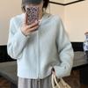 Double zipper hooded knitted cardigan women's autumn and winter exterior design lazy gentle wind sweater jacket