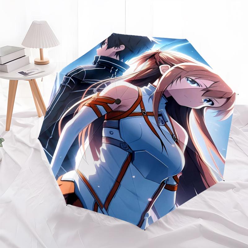 1pc Sword Art Online1 Umbrella, Sun Protection, And UV Shielding. It Has Eight Sturdy Ribs for Outdoor Use And Perfect Gift