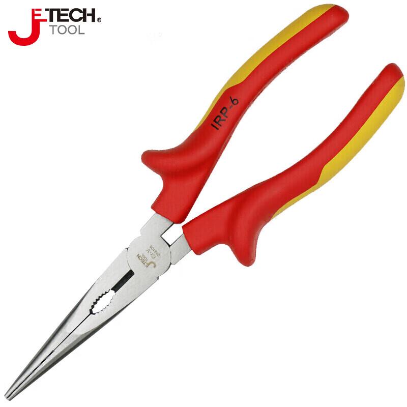 JETECH IRP-6 VDE 1000V Insulated Long Nose Pliers