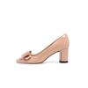 Plus Size Elegant Chunky Heel French High Heels for Women - 2025 Style, Mid-Heel, Round Toe, Shallow Mouth Shoes.