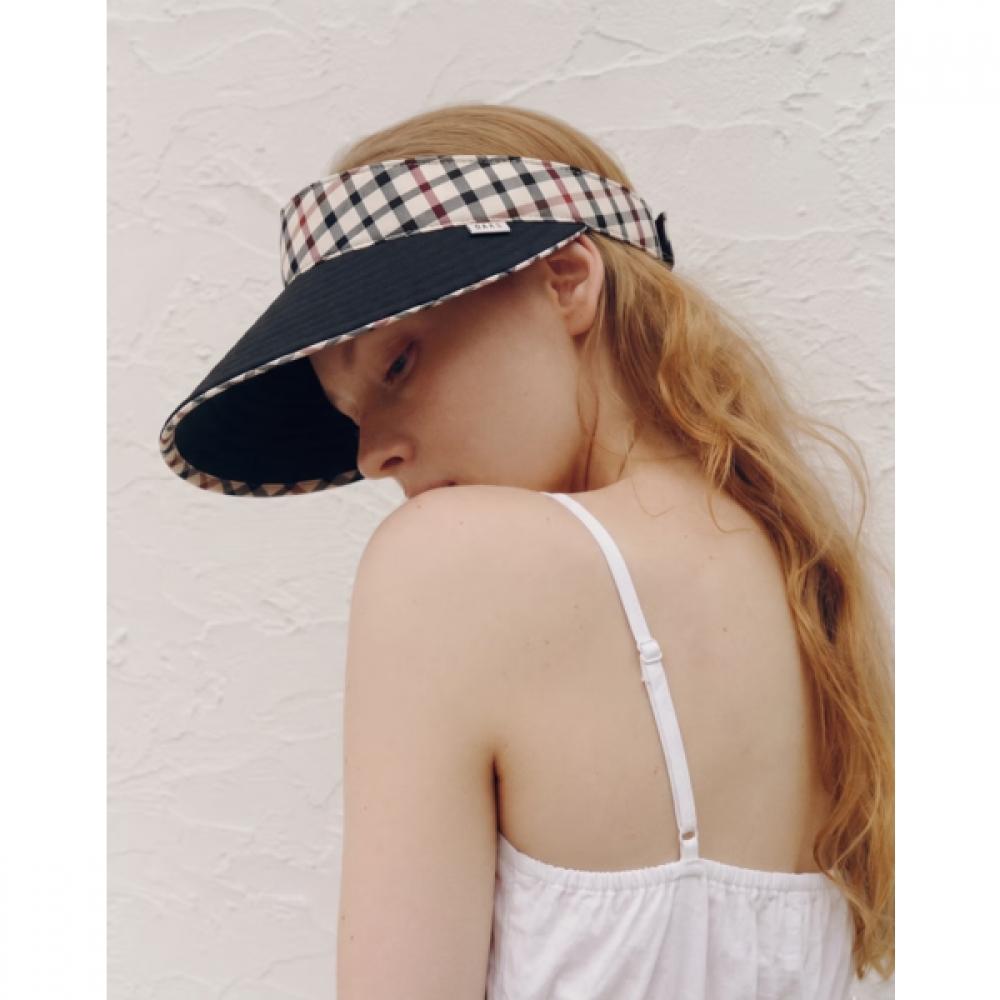 Daks Packable Navy Check Pattern Sun Cap Dche6e260n3 Single option