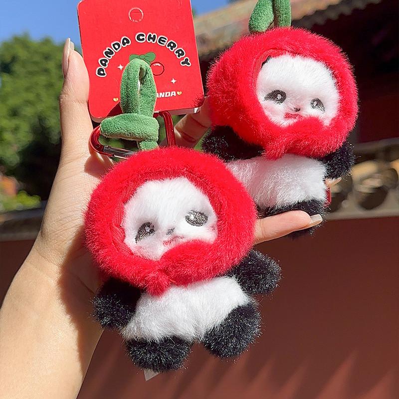 Panda Cartoon Plush Toy Animal Keychain Backpack Pendant Childrens Holiday Gift