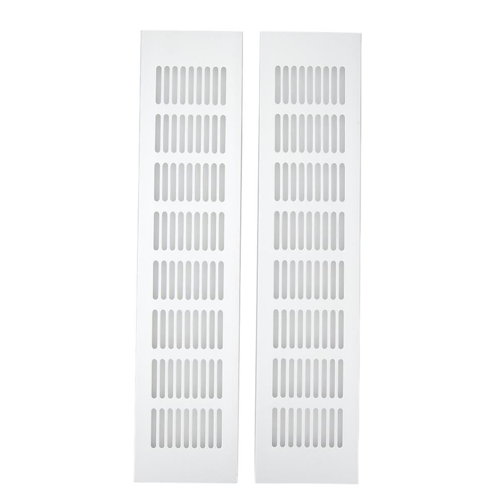 2 Pcs Set Multiple sizes Air Vent Aluminium Alloy Rectangular Ventilation Grille White Color Metal Louvered
