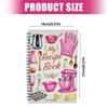 Coil Binding Recipe Planner Notebook for Writing and Meal Organization Cooking Book for Portability in Homes Kitchen Use