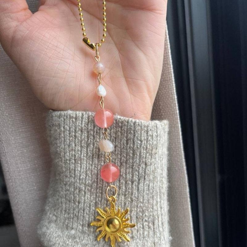 Evil Eye Keychain Hanging Ornament Good Lucky Days Charm 8 Ball Mushroom Leaf Pendant For Car Rear View Mirror Jewelry Gifts