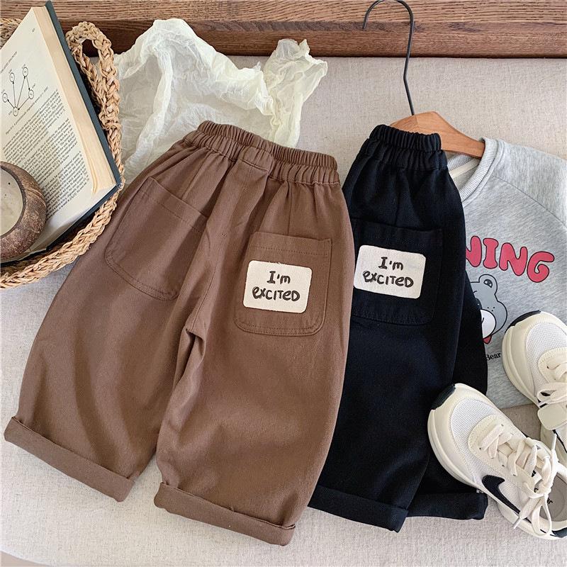 

Новые осенние брюки для малышей в корейском стиле, однотонные, ветрозащитные, длинные 140 cm