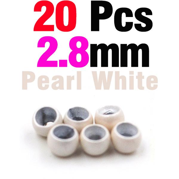 MNFT 20Pcs Brass Fly Tying Bead Beads Fly Fishing Materials Size 2mm 2.4mm 2.8mm 3.2mm 3.4mm 3.8mm