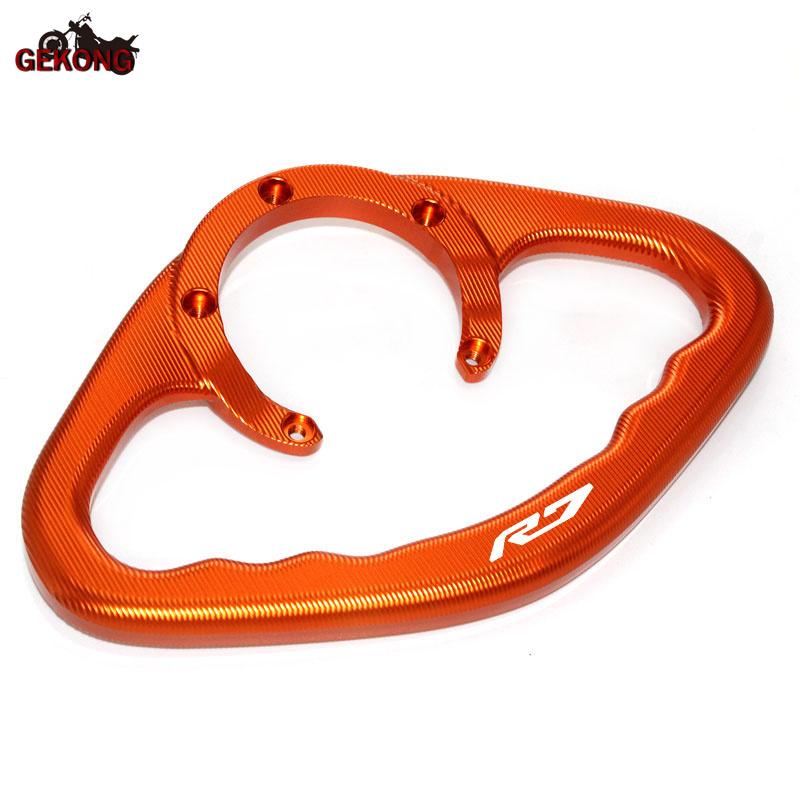 

YZF R7 для Yamaha YZF-R7 2022, мотоциклетные ручки с ЧПУ для пассажиров, поручни для бака, поручни оранжевый