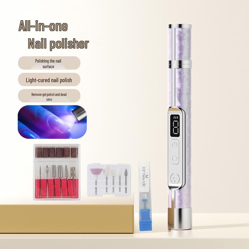 2-in-1 Elektrischer Nagelknipser & Polier-/Härtungs-LED-Lampe