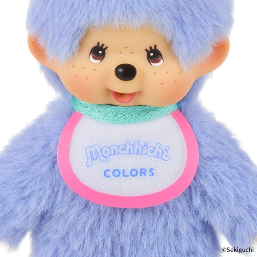 Sekiguchi Monchhichi COLORS Schlüsselanhänger Plüsch Blaues Spielzeug,