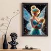 Diamond Mosaic Colorful Diamond Painting Tinker Bell and The Child Full Round Embroidery Cartoon Creative Hobbies Wall Decor