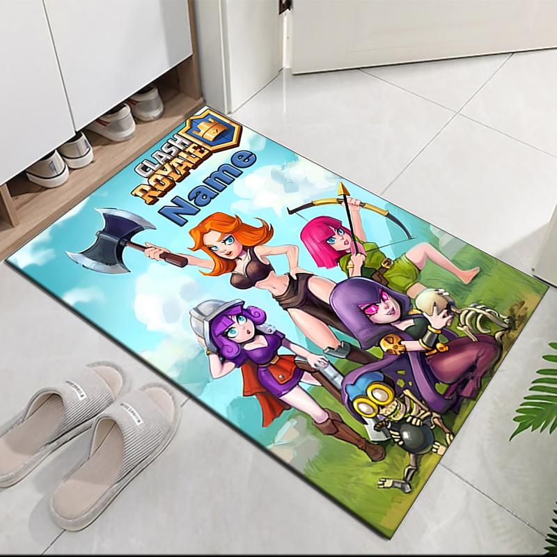 Custom Name Clash Royale Printed Carpet, for Office Chair Living Room Bedroom Kitchen Room Decor Gifts.