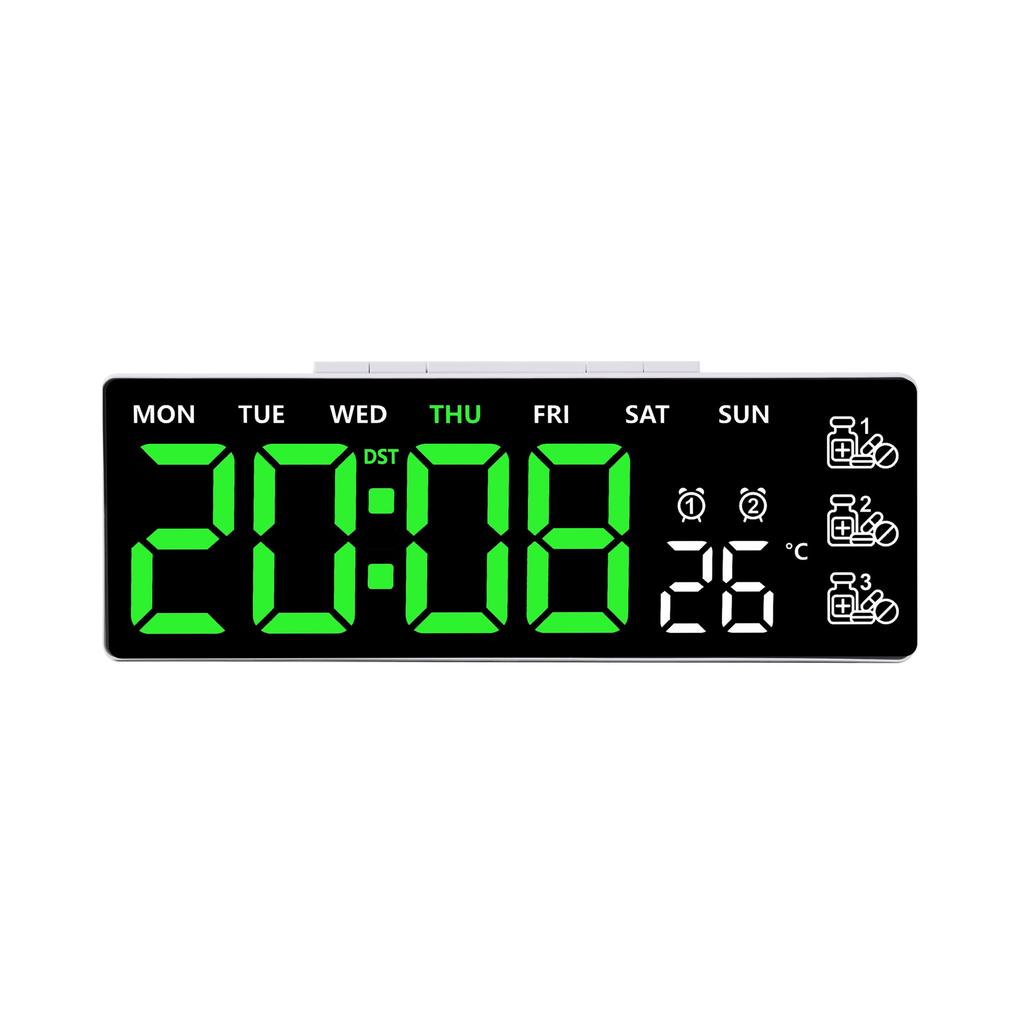 New Medicine Reminder Alarm Clock LED Multi-function Alarm Clock Simple Desktop Clock Temperature Display Alarm Clock