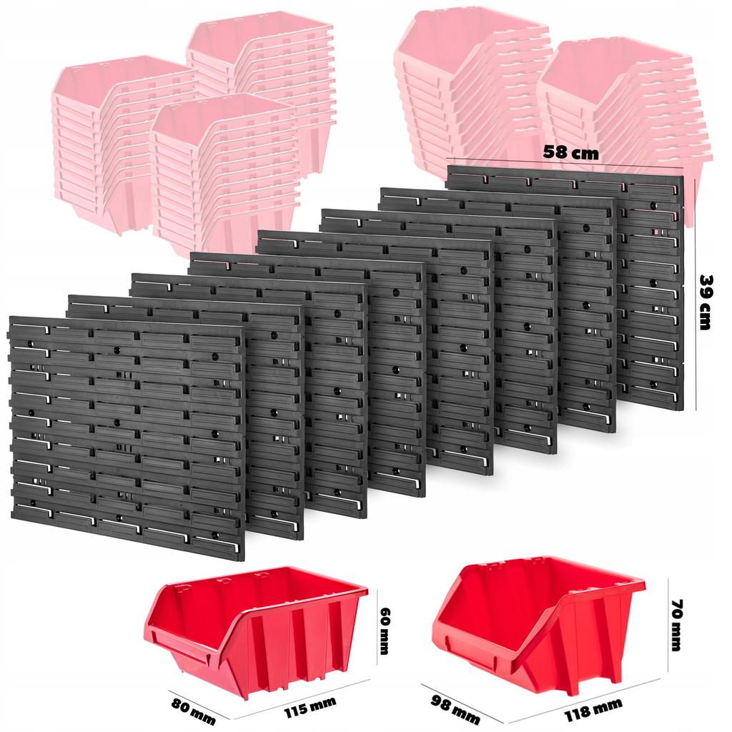 KADAX Tool Board 232x78cm Workshop Wall Garage For Tools 140pcs