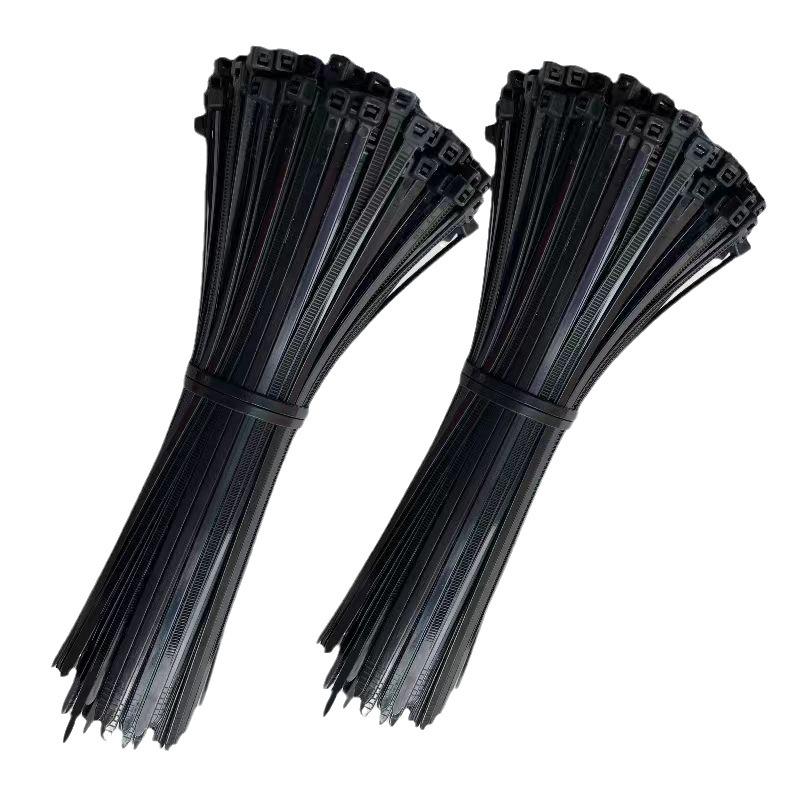 Cold-Resistant Black Nylon Cable Ties 2.5x200 Mm - White Self-Locking