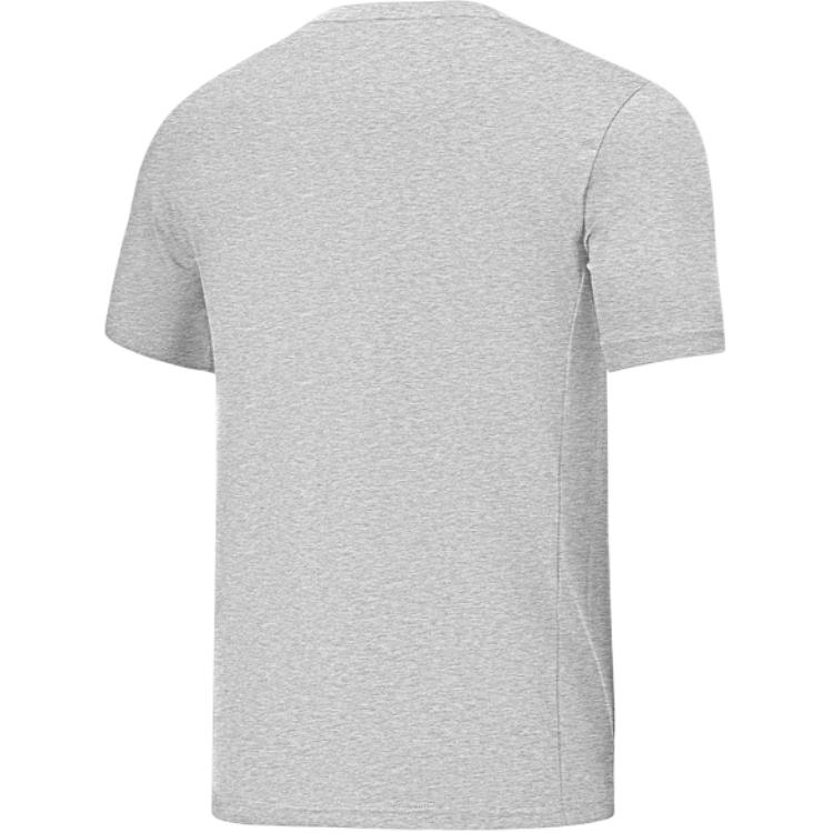 Skechers Fashionable Versatile Skin-Friendly Soft Short Sleeve T-Shirt Men Tops Light-Gray P225M029-053L