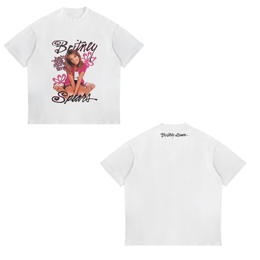 Singer Britney Spears Bubblegum Graphic T-Shirt Men Women High Quality Vintage T Shirt Cotton Oversized T-shirt Tops Streetwear