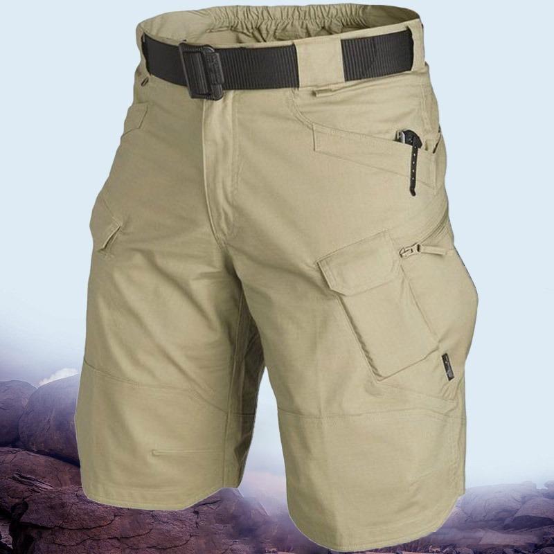 Men Urban Shorts Outdoor Wear-Resistant Cargo Shorts Quick Dry Multi-pocket Plus Size Hiking Pants