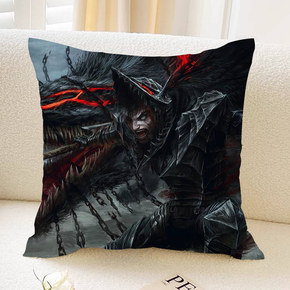 Berserk Guts Hot Anime Cushion Cover Inches Farmhouse Decor Home Throw Pillow Covers For Couch Decorations