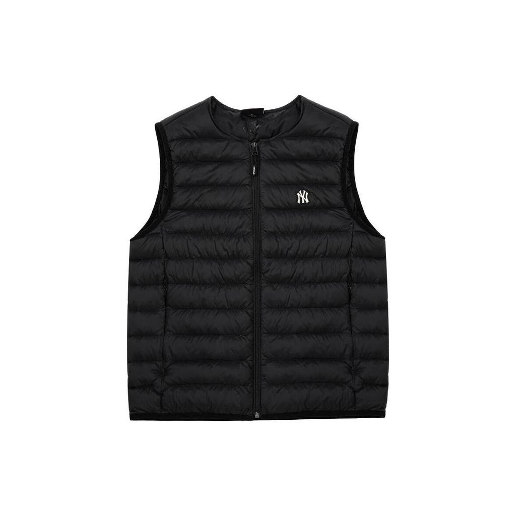 MLB Autunno Inverno 23 New York Yankees Patch Lettere Fantasia Zip Caldo Piumino d'Oca Gilet Unisex Nero 3ADVB0426-50BKS