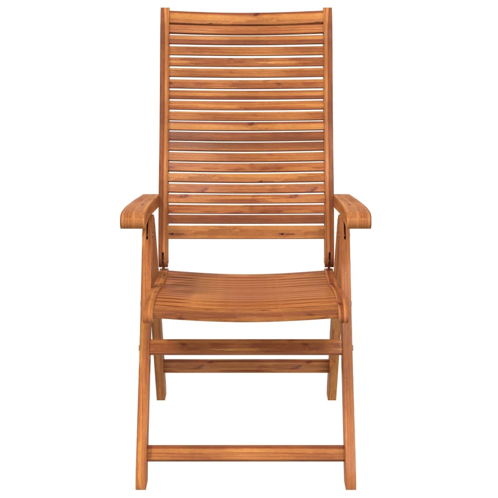 Garden Chairs 4 pcs Adjustable 56x72x107 cm Solid Acacia Wood