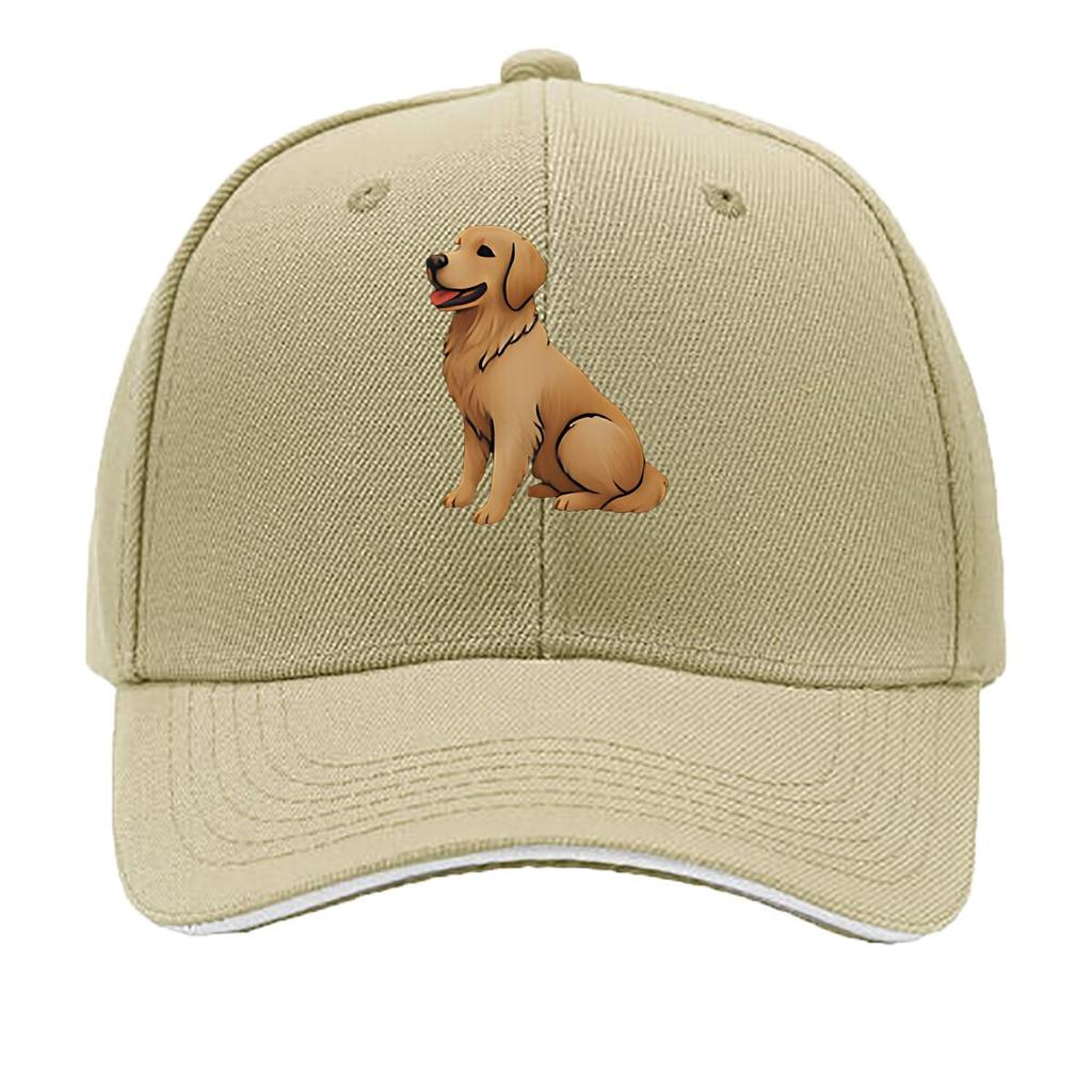 Cartoon Golden Retriever Resin OrnaUnisext Hip Hop Hat Fashion Outdoor Sports Sandwich Baseball Cap