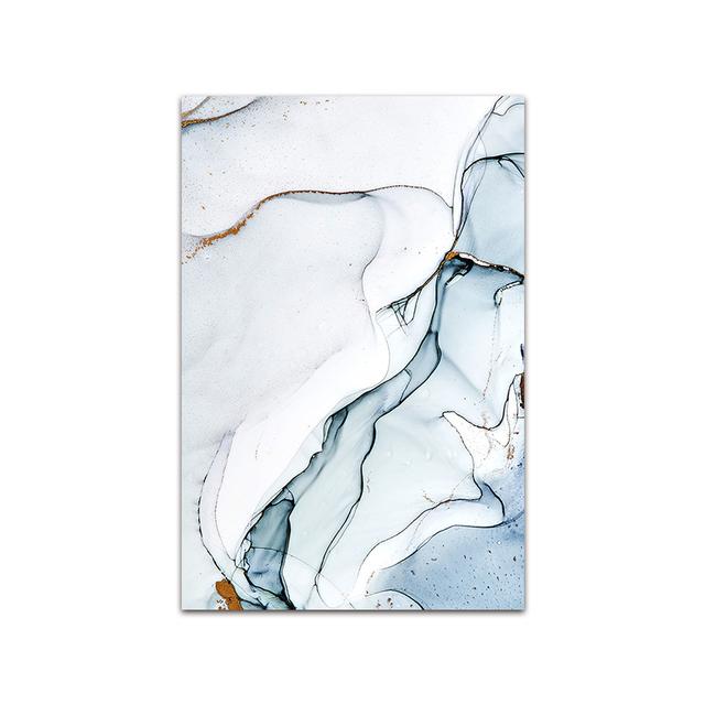 Abstraktní olejomalba Modrá řeka Moderní nástěnné Cuadros Plakáty a obrazy Living Room Home Decoration Art