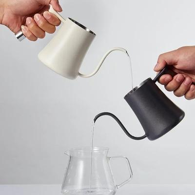 Bouilloire à café 600 ml en acier inoxydable, longue bouche fine, extracteur de café, expresso, thé, lait, accessoires de café