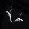 Boucles d'oreilles pendantes en forme de pistolet Revolver Vintage pour femmes et filles, boucles d'oreilles rétro, mignon petit objet, Bijoux