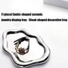 2PCS Artistic Ceramic Trays with Cloud Shape for Modern Home Enhancement and Photo Event Blending Seamlessly Anywhere