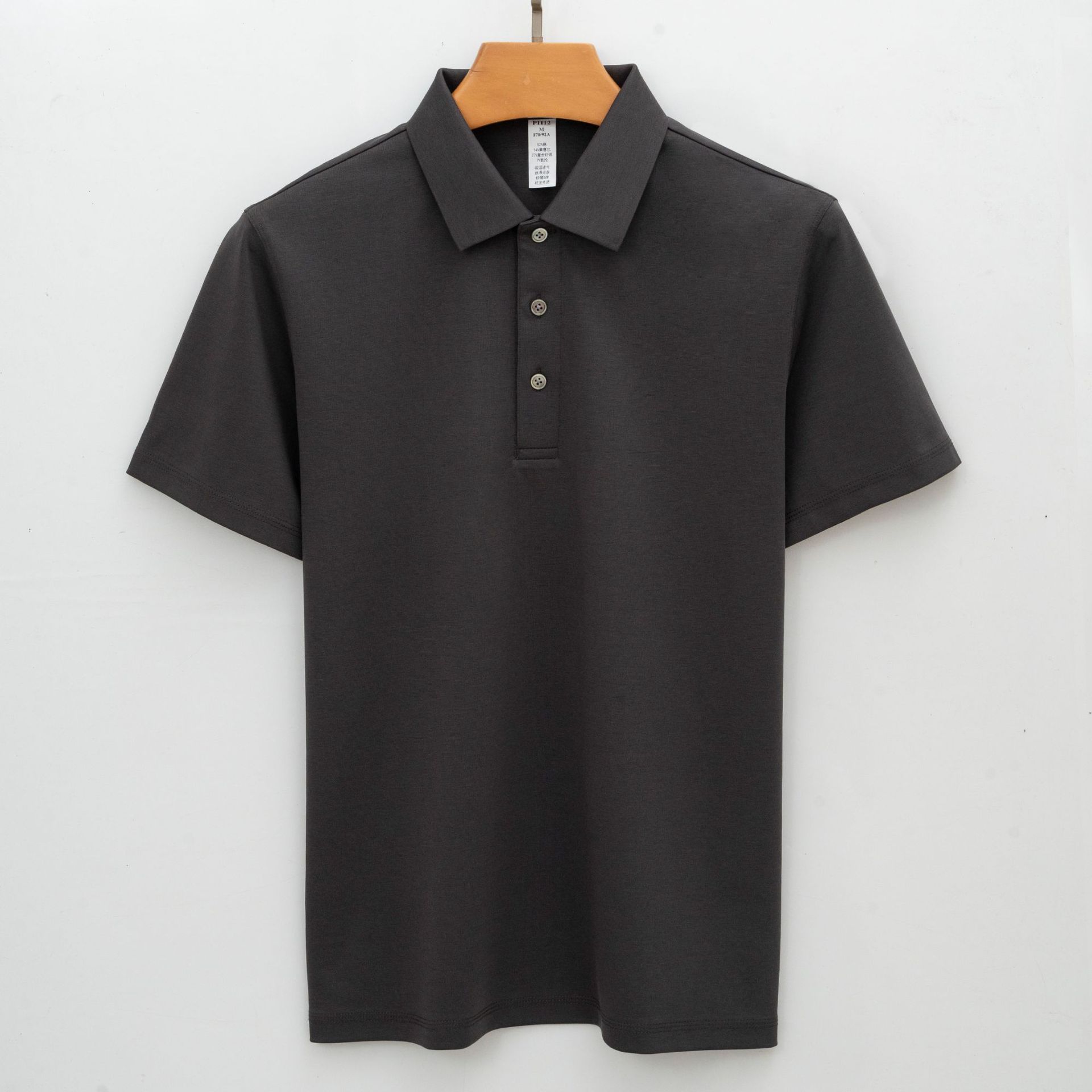 

Double-sided Lyocell Mercerized Cotton Men s Short-sleeve Youth Wrinkle-free Premium T-shirt Minimalist Lightweight Breathable Business T-shirt S